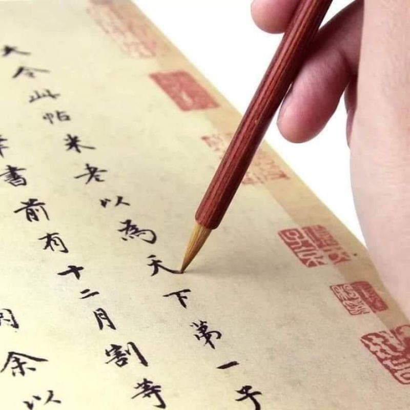 Bút lông tiểu khải huỳnh đàn mộc